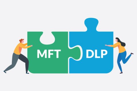 Puzzle pieces labelled MFT and DLP being fit together.
