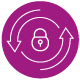 icon with two arrows and a padlock